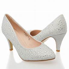 Wedding Pumps Low Heel by Silver Rhinestone Glitter Low Heel Wedding Bridal Wedding Pumps Low Heel