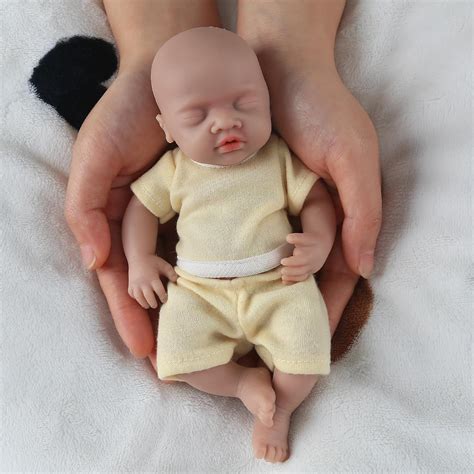 IVITA 7 Inch Mini Full Baby Doll Silicone Doll Small Realistic ...
