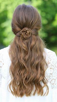 Images Of Pretty Hairstyles by Rosette Tieback Hair Up Styles Flower Hairstyles Images Of Pretty Hairstyles