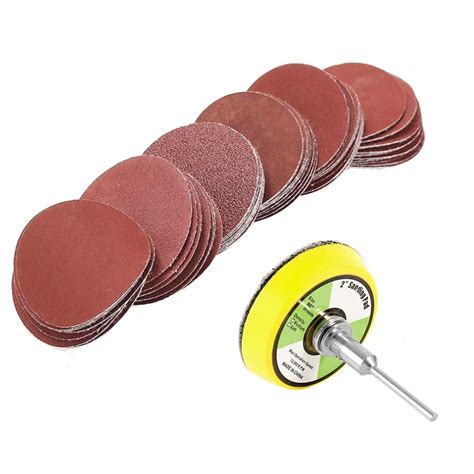 Bestgle 60pcs 2 inch Sanding Discs Pad Sander Disk Kits with 1/8 inch ...