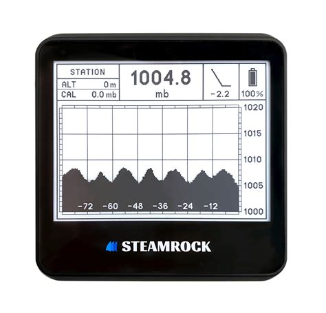 DIGITAL BAROMETER / BAROGRAPH Black - Steamrock