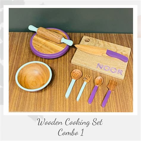 Wooden Cooking Set + Montessori knife & board Combo 1 – House of Zizi