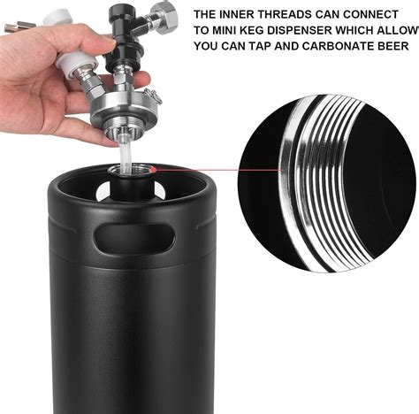 Gancowise 64OZ Mini Keg Growler, Stainless Steel Home Keg with India | Ubuy