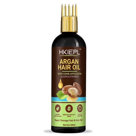 Buy HKIEPL Argan Hair Oil with Comb Applicator transforms hair care ...