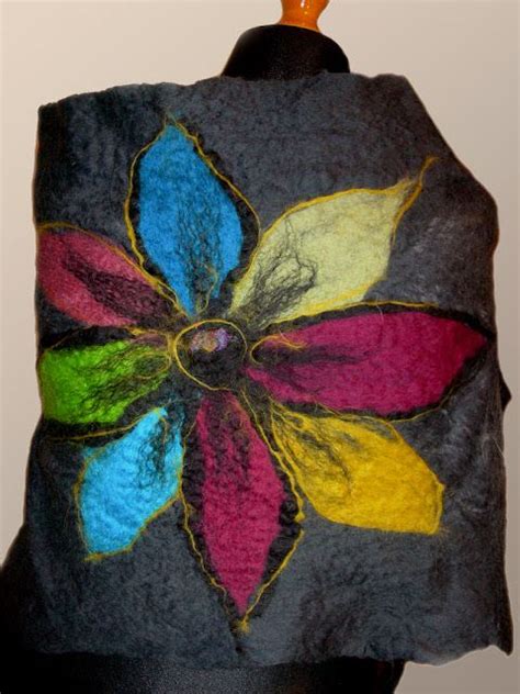 Xochimilco. Nuno felted scarf - nunofilc | Nuno felt scarf, Nuno ...