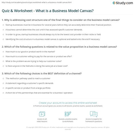 Business Model Canvas Worksheet 的图像结果