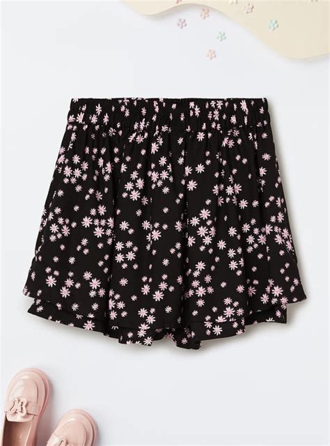 Buy Girls Floral Print Skorts Online at just Rs. 399.0 - 1000015244787 ...
