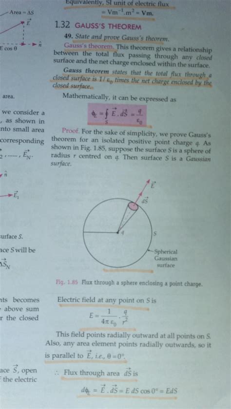 State gauss's theorem in electrostatics. Apply this theorem to derive ...