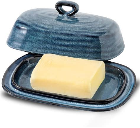 Amazon.com | LIUYWYHCF Porcelain Butter Dish with Lid, Butter Holder ...