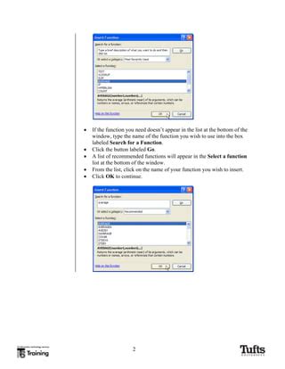Image result for Excel 2007 Functions