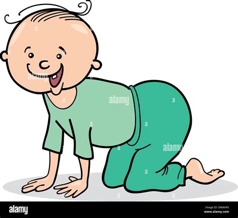 Crawling on all fours Stock Vector Images - Alamy