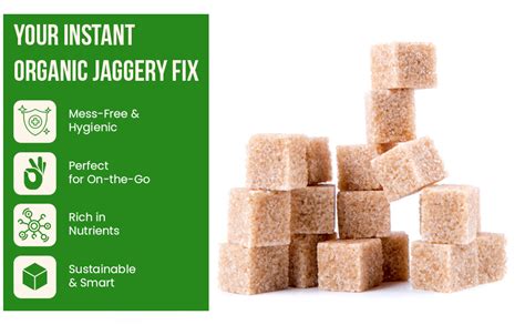 Gurmae Organic Jaggery Cubes, Instantly Dissolvable Tea Sweetener ...
