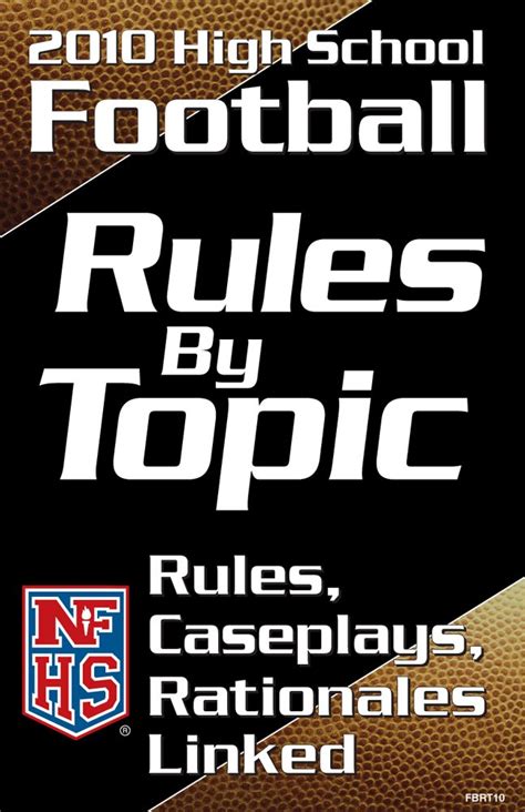NFHS 2010 High School Football Rules by Topic : National Federation of ...
