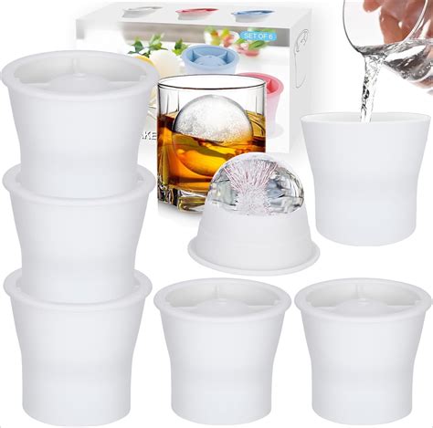 Ice Mold, Silicone Ball Ice Mold Maker, Stackable Easy Remove Round Ice ...