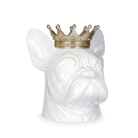 French Bull Dog Head with Crown (H-36.5CM)