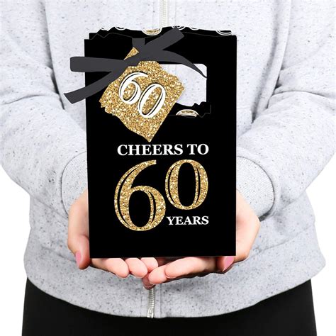 Buy Big Dot of Happiness Adult 60th Birthday - Gold - Birthday Party ...