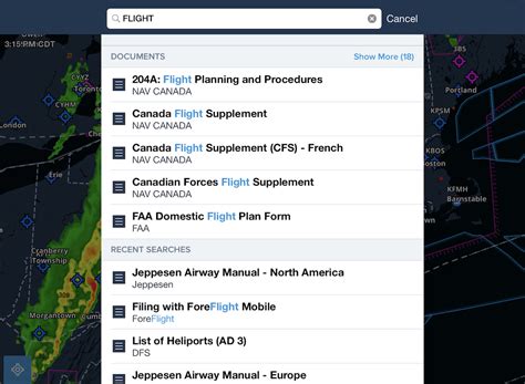 Image result for ForeFlight Phone Screen Shot