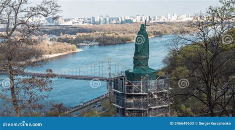 Covered Monument - Volodymyr the Great in Ukraine Editorial Stock Photo ...