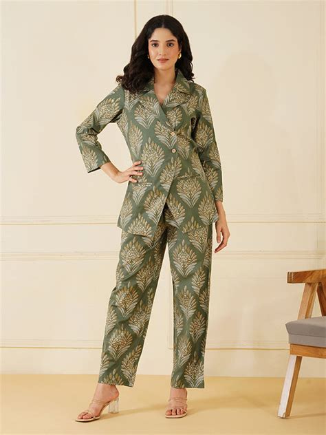 Womens Green Regular Co-ords – Moher