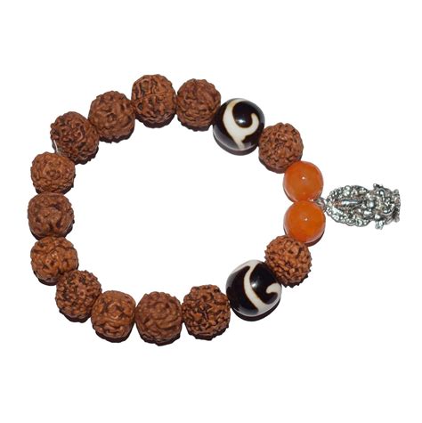Buy 7 Mukhi Rudraksha Bracelet Alloy Silver Colored Ganpati for Men and ...
