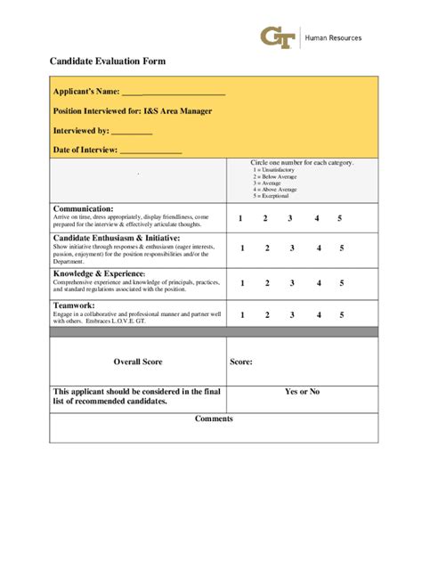 Image result for Competency Based Interview Evaluation Form