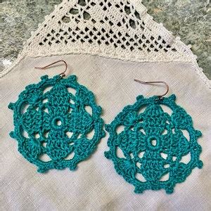 Buy Crochet Earring Pattern-flora Earring Pattern-fiber Earring Pattern ...