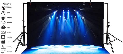 Buy Yeele 7x5ft Free Stage Concert Backdrop Night Show Entertainment ...