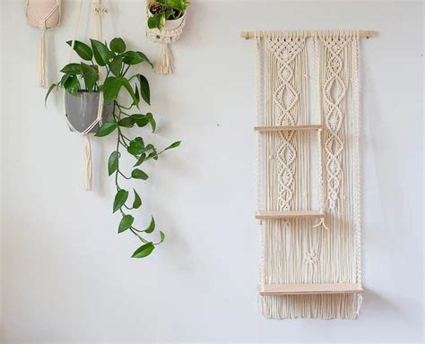 3 Tier Macrame Shelf Hanging – Decor Things