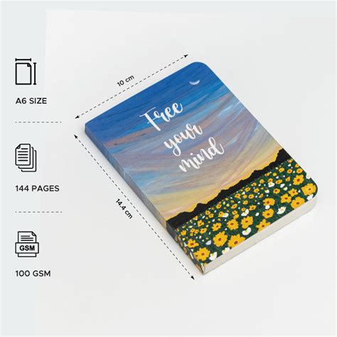 Free Your Mind - Ruled Pocket Notebooks | A6 Size | 100 GSM | 144 Pages ...