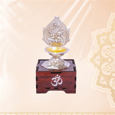 Silver Coated Saur Laxmi Diya Solar Basket |solar Basket.