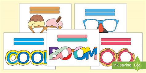 Fun Sunglasses Templates - Photo Booth Props