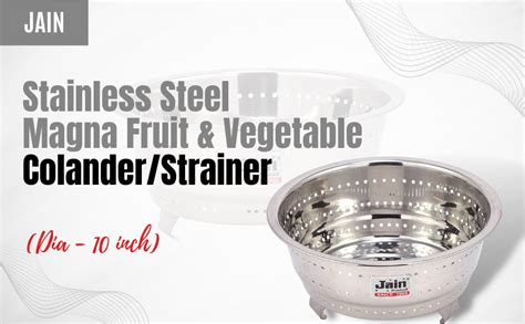 JAIN Magna Fruit & Vegetable Colander/Strainer - Silver (Dia - 10 ...