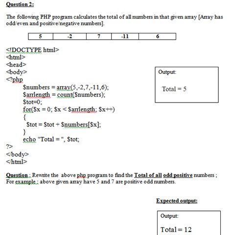 Image result for Find Total Numbers Program in PHP