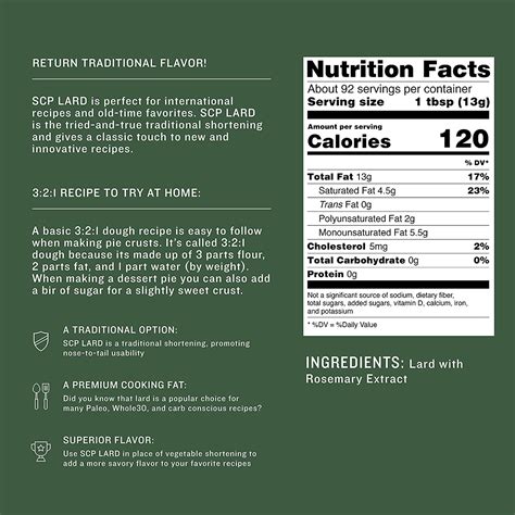 Buy South Chicago Packing Traditonal LARD Shortening, 42 Ounces ...