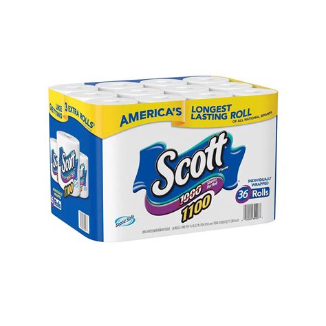 Scott Bath Tissue, 1, 100 Sheetsper Roll, 36 Count - MartDiscover.com