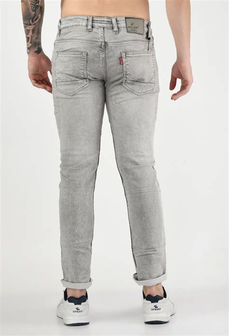 Buy Light Grey Denim Slim Fit Jeans for Men Online – SQUIREHOOD