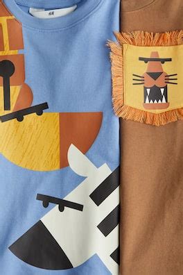 2-pack interactive detail T-shirts - Brown/Lion - Kids | H&M IN