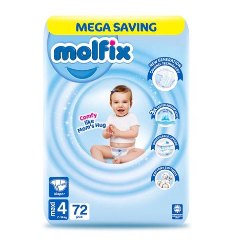 Buy Molfix Diapers Size 4 (Maxi), 72 Ct Online in Pakistan | My Vitamin ...