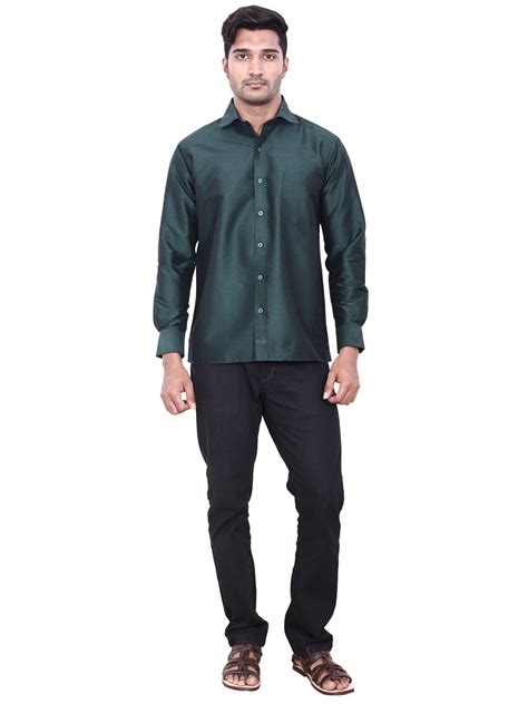 NEW GREEN DESIGNER SHIRT – Sudarshansarees