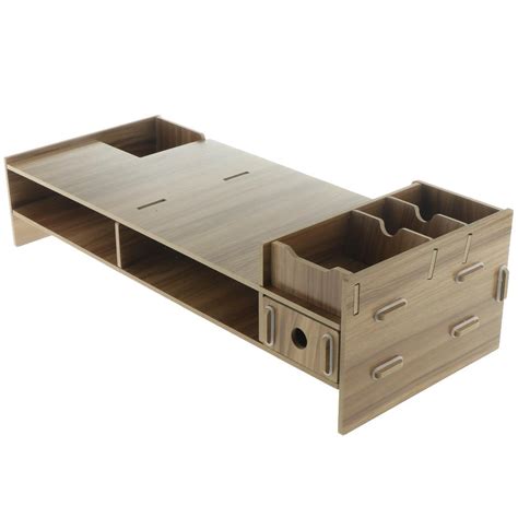 ⚡️Buy Max Wood Monitor Stand Drawers Computer Laptop Printer Riser Desk ...