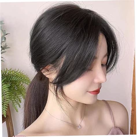 Ckuakiwu Human Hair Topper, Middle Side Part, No Bangs, India | Ubuy