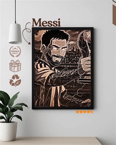 Lionel Messi The GOAT - Graffiti Style Street Art Wood Poster – Woodify 2.0