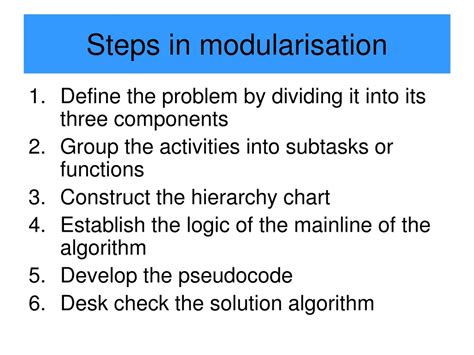 Image result for Examples of Modularisation