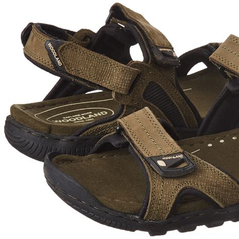 Woodland Men's Olive Green Leather Sandal-6 UK (40 EU) (GD 3455119 ...