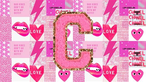 🔥 Free Download Letter C Pink Preppy Wallpaper by @patriciabrown | WallpaperSafari