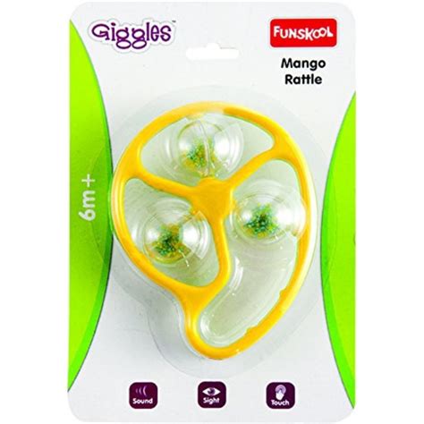 Funskool Giggles, Mango Rattle, 3 rotating balls, colourful beads ...