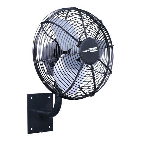 Eurokraft 24 Inch Oscillating Wall Mount Fan