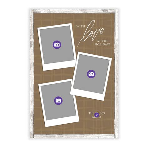 With Love Rustic Plaid Flat Holiday Photo Card - Photo Cards | Hallmark