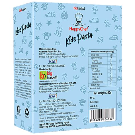 Buy Happy Chef Kids Pasta 250 Gm Online At Best Price of Rs 99 - bigbasket
