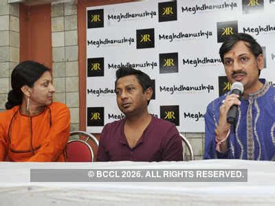 Mallika Sarabhai, Onir and Manvendra Singh Gohil during a press meet ...